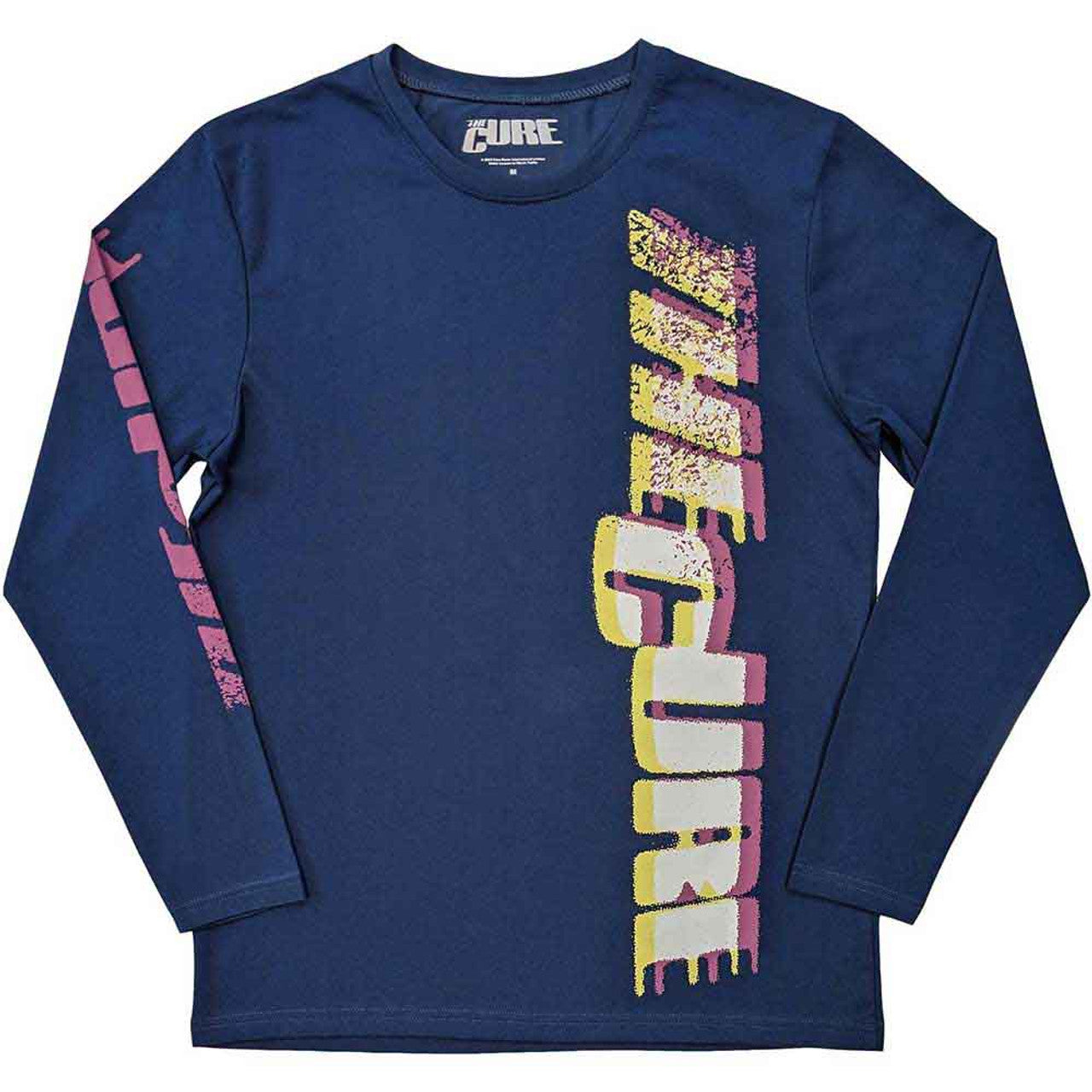 Image of The Cure Unisex Long sleeve T-Shirt - Glitched Logo Rock Off