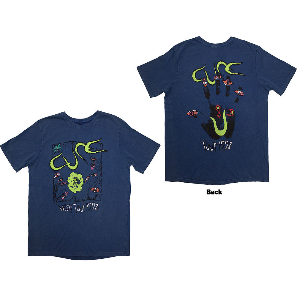 Image of The Cure Unisex Stone Wash T-Shirt: Wish Tour '92