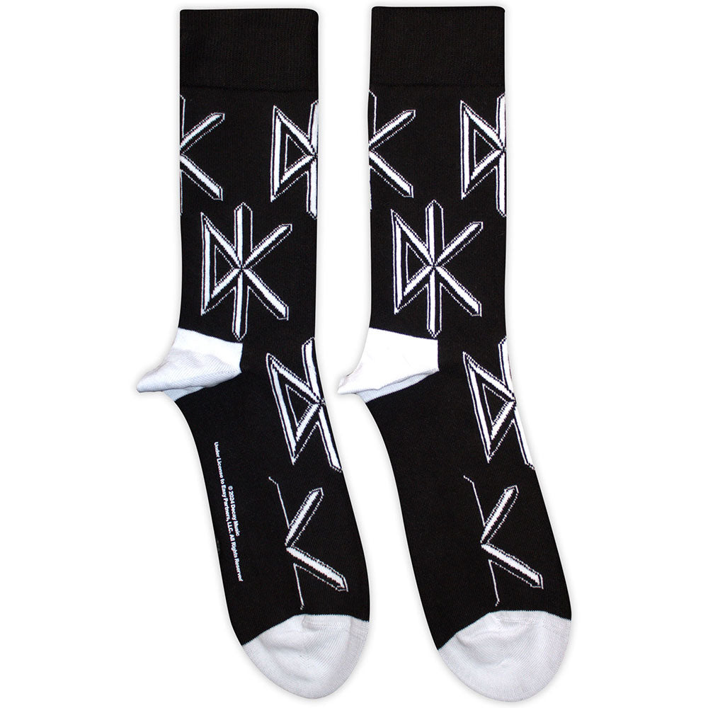 Image of Dead Kennedys Unisex Ankle Socks - DK Logo Repeat Rock Off