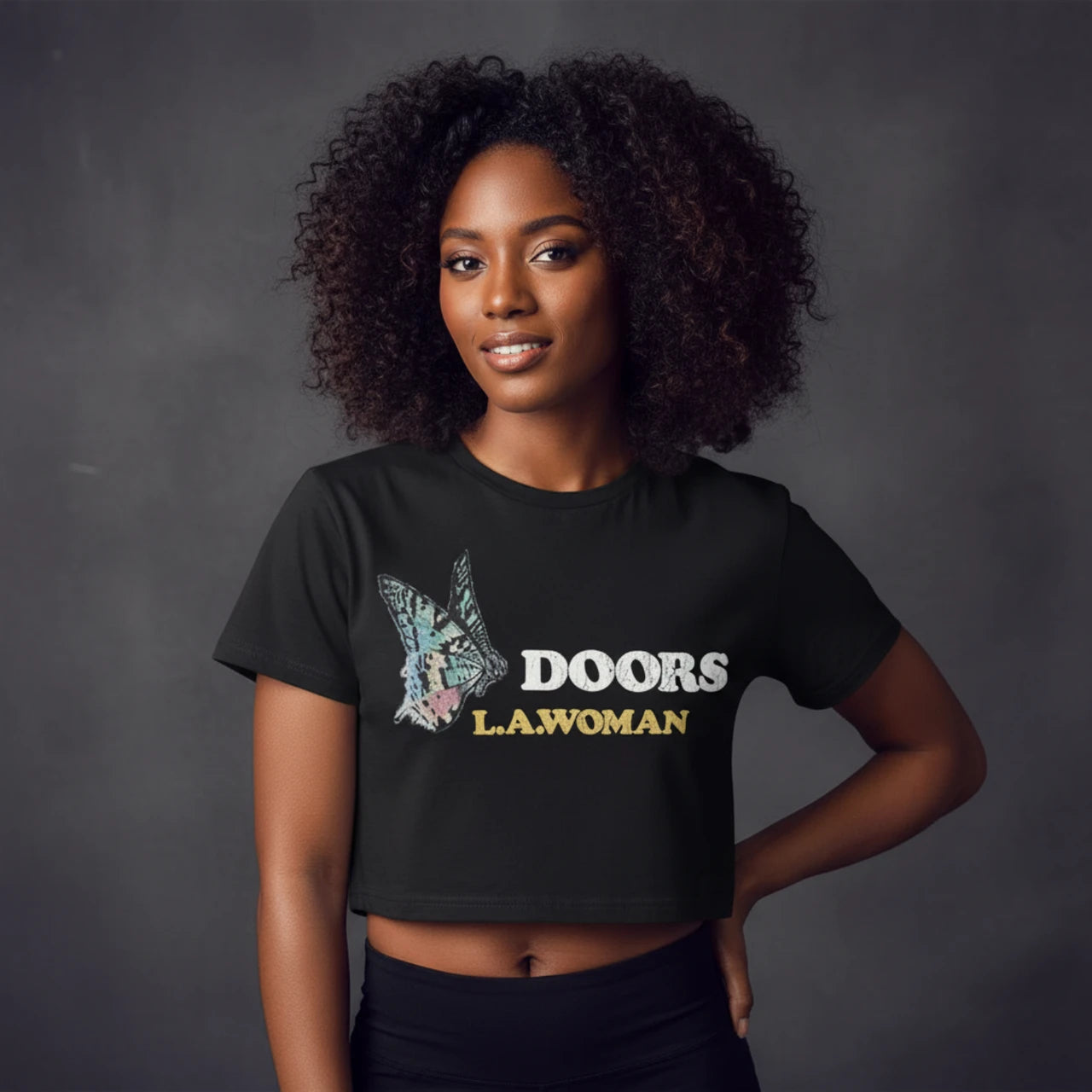 Image of The Doors Ladies Crop Top: LA Woman