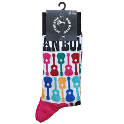 Image of Bob Dylan Unisex Ankle Socks: Guitar Pattern