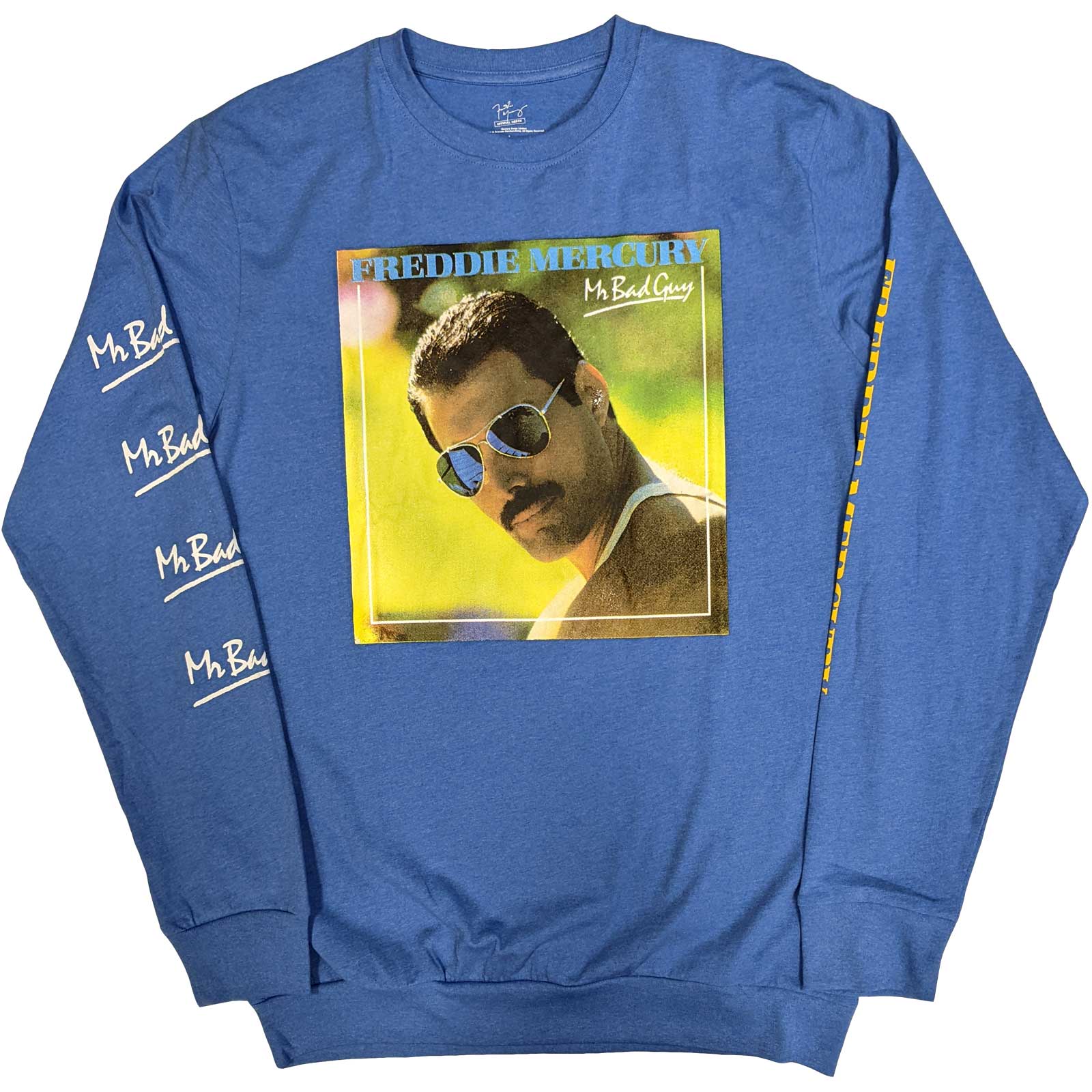 Image of Freddie Mercury Unisex Long sleeved T-shirt - Mr Bad Guy Rock Off
