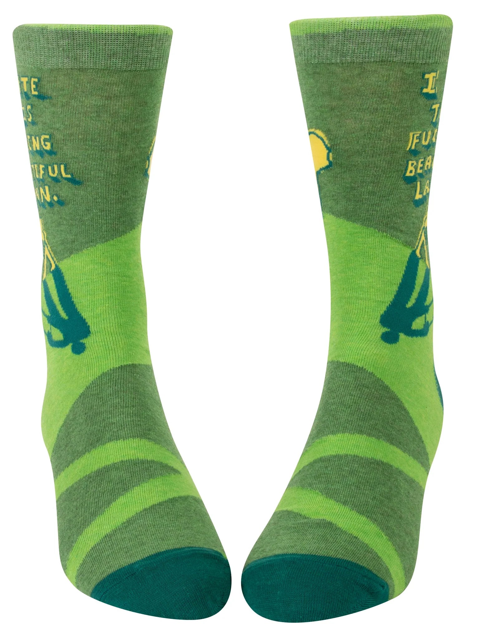 Image of I Hate This Fucking Beautiful Lawn Men's Crew Socks