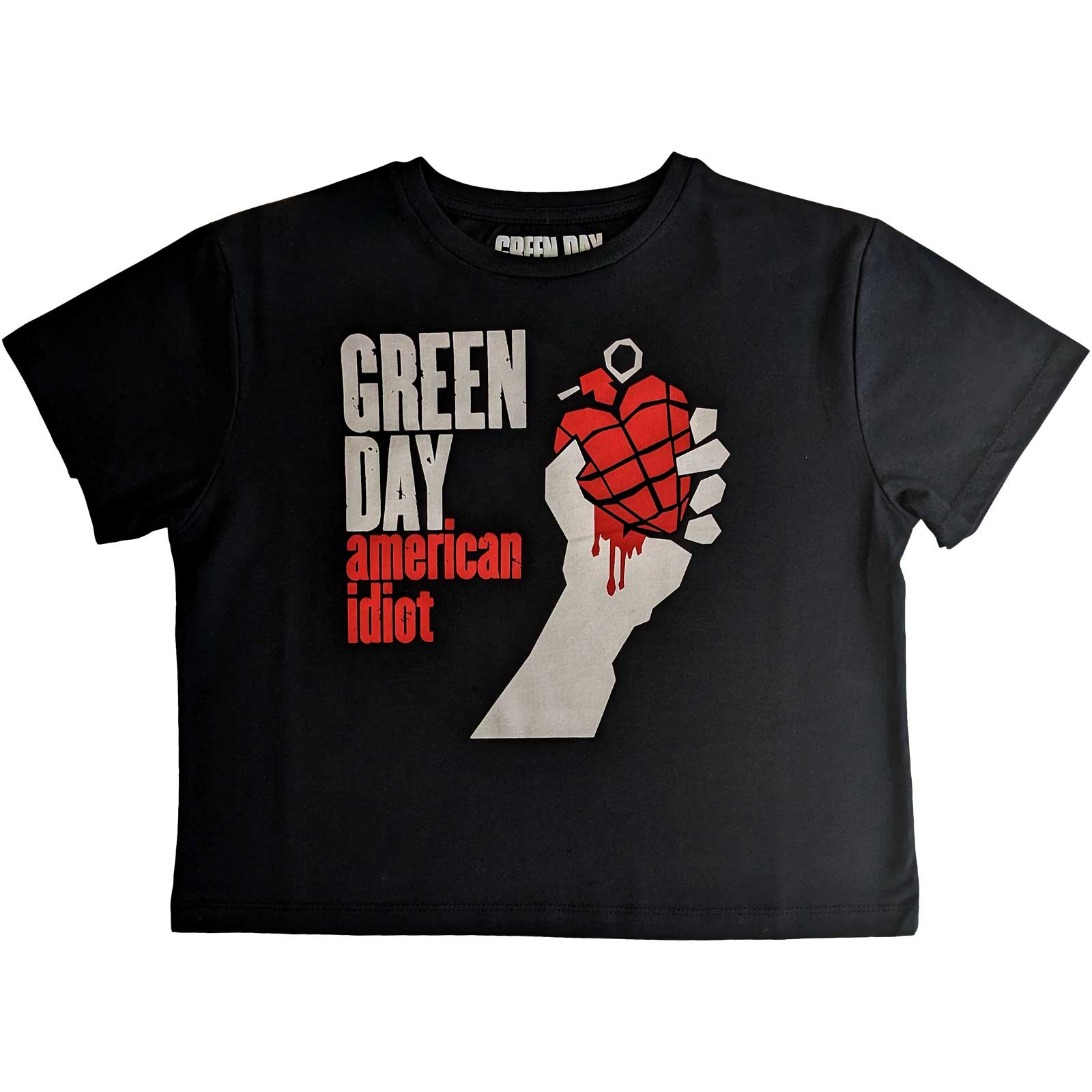 Green day Crop Top - American Idiot