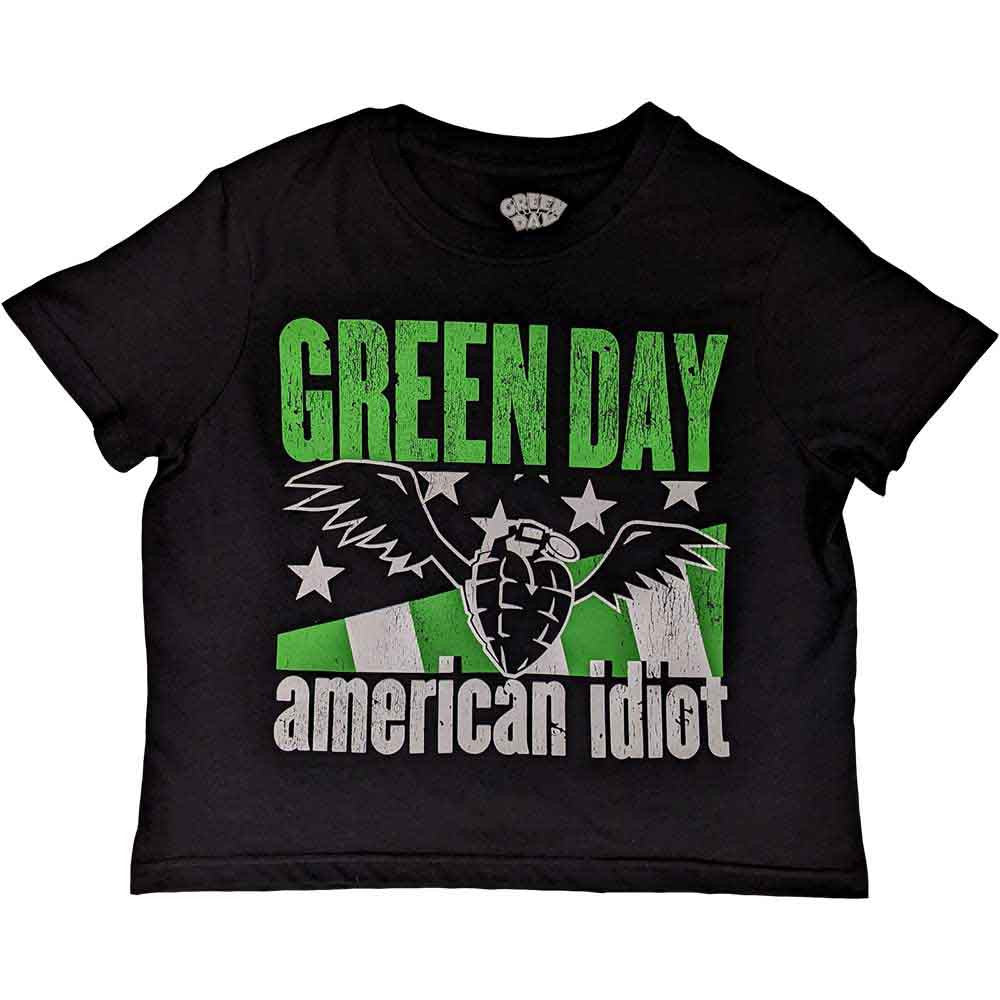 Image of Green Day Ladies Crop Top: American Idiot Wings