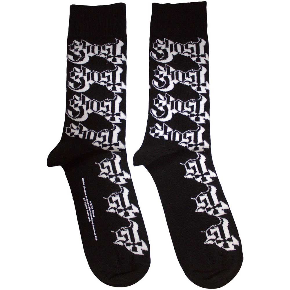 Image of Ghost Unisex Ankle Socks: Logo Pattern Rock Off