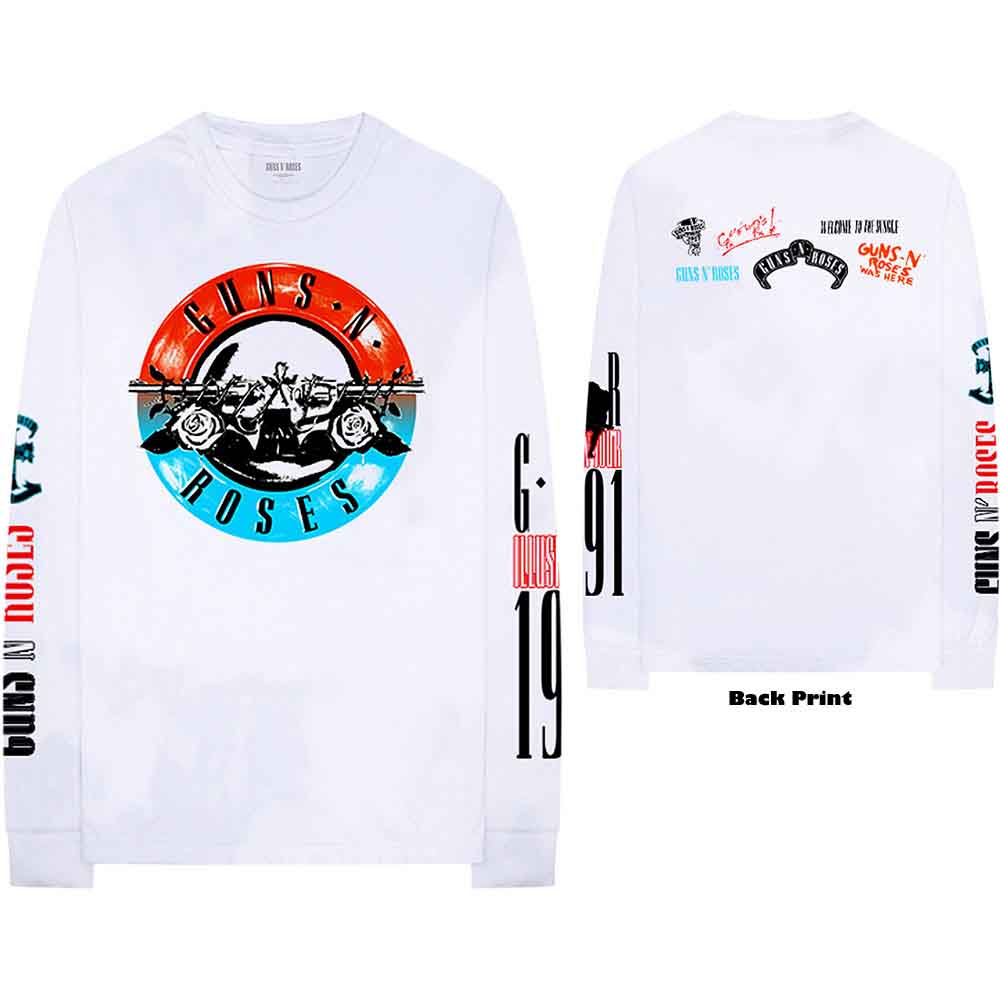 Image of Guns N' Roses Long Sleeves T-Shirt - Motorcross Logo Rock Off