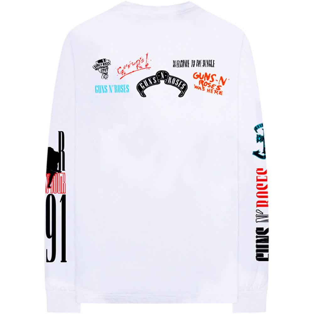 Image of Guns N' Roses Long Sleeves T-Shirt - Motorcross Logo Rock Off