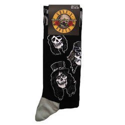 Image of Guns N' Roses Unisex Ankle Socks: Skulls Band Monochrome