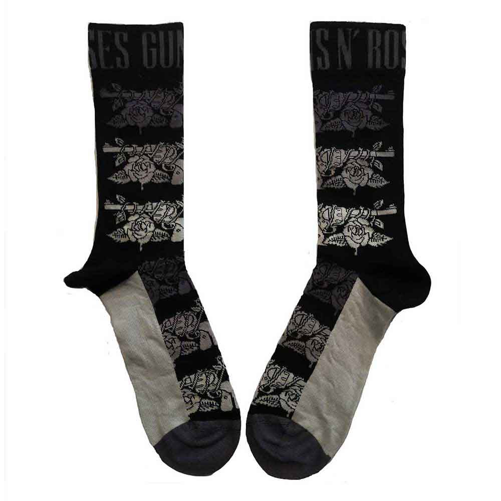 Image of Guns N' Roses Unisex Ankle Socks: Monochrome Pistols Rock Off