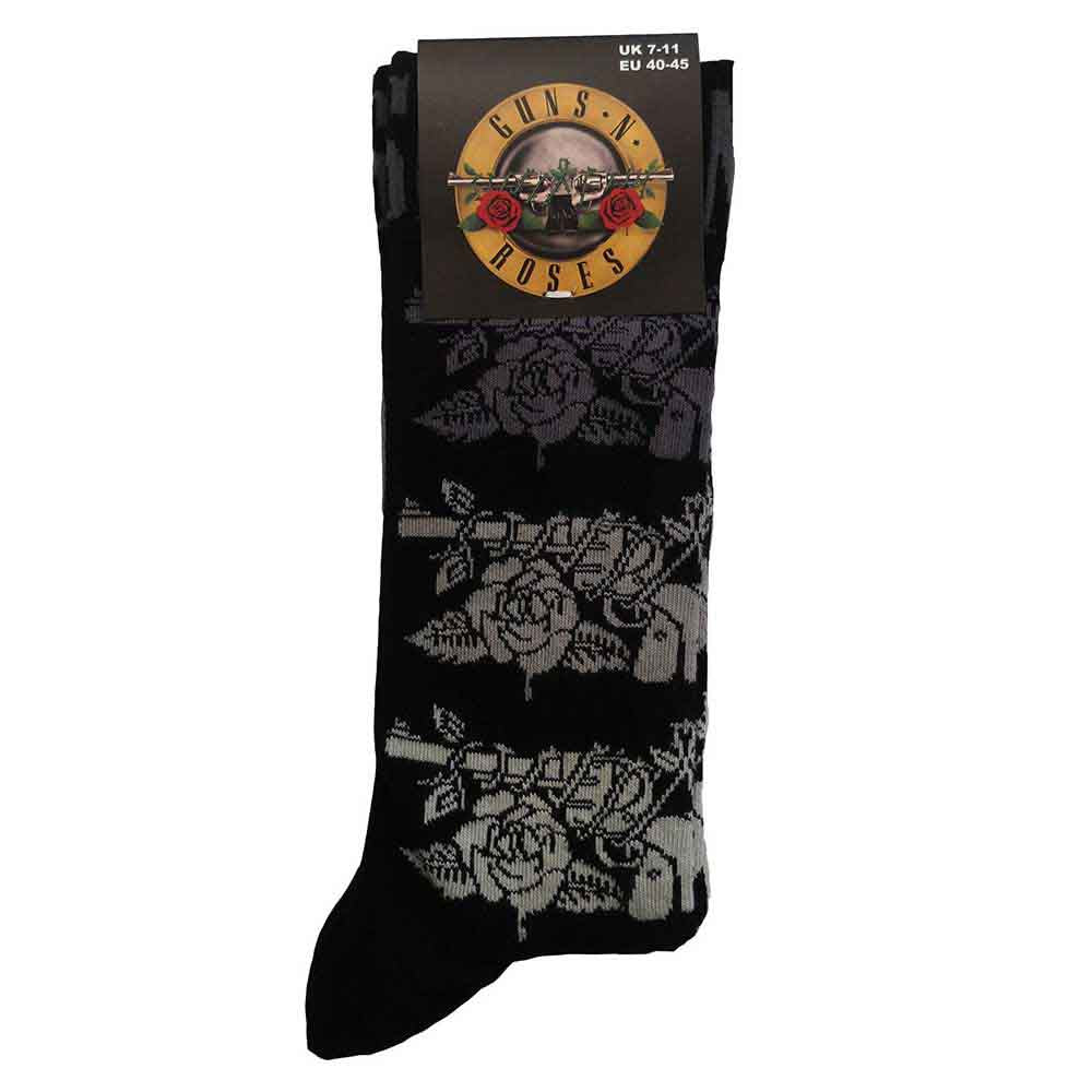 Image of Guns N' Roses Unisex Ankle Socks: Monochrome Pistols Rock Off