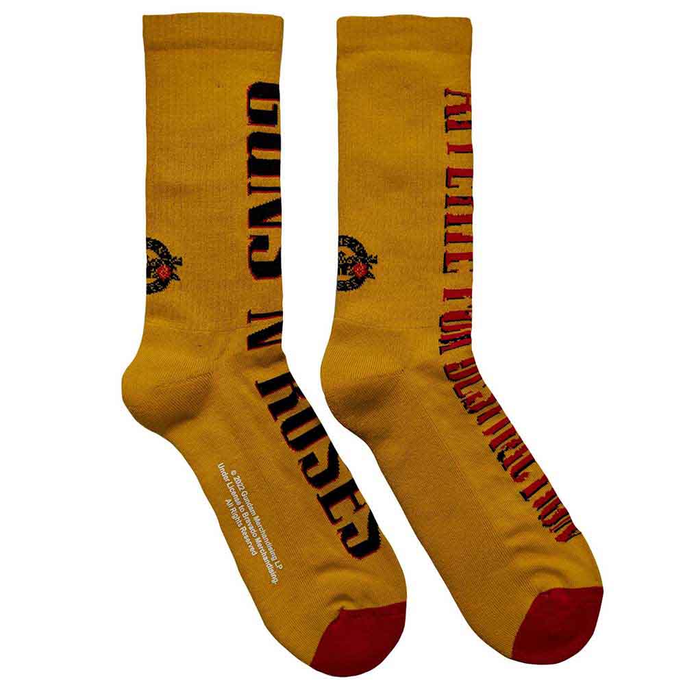 Image of Guns N' Roses Unisex Terry Socks: Appetite for Destruction Rock Off