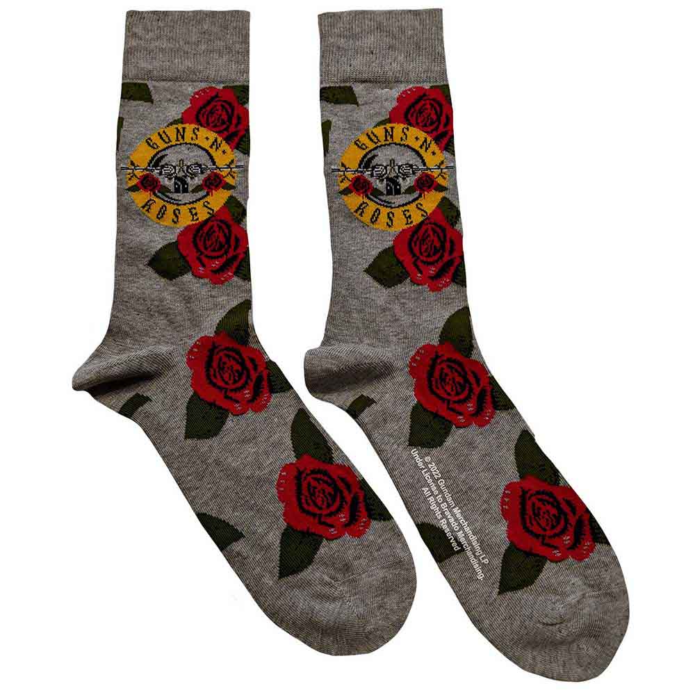 Image of Guns N' Roses Unisex Ankle Socks: Bullet Roses Rock Off