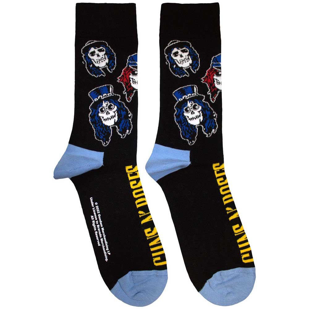 Image of Guns N' Roses Unisex Ankle Socks: Skulls Band Rock Off