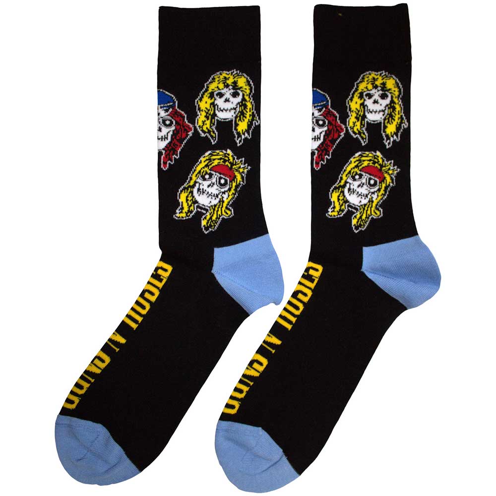Image of Guns N' Roses Unisex Ankle Socks: Skulls Band Rock Off