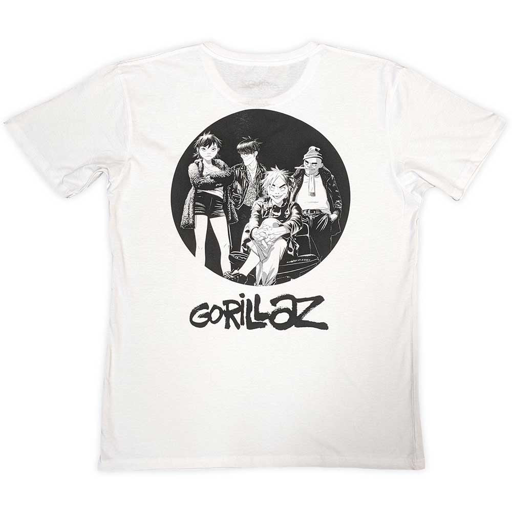 Image of Gorillaz Unisex T-Shirt: Song Machine Brush Logo (Back Print)