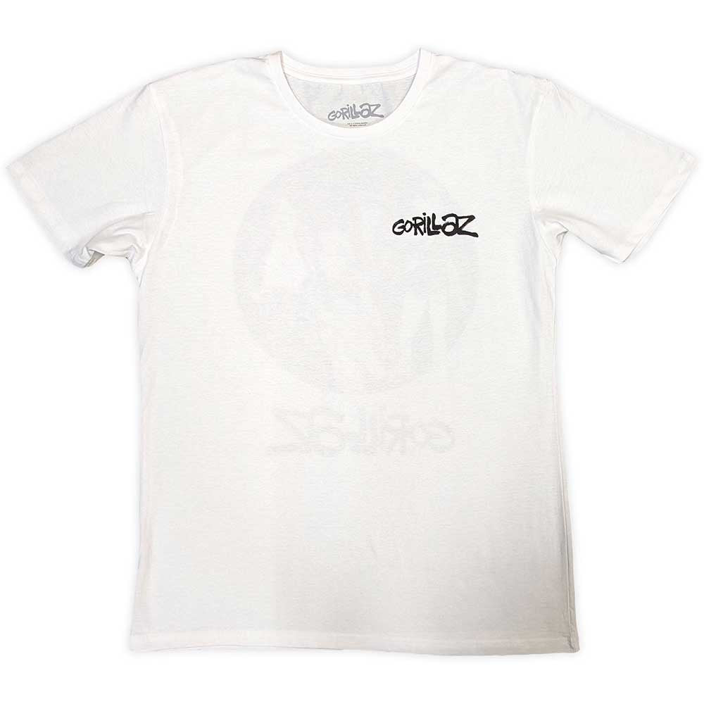 Image of Gorillaz Unisex T-Shirt: Song Machine Brush Logo (Back Print)