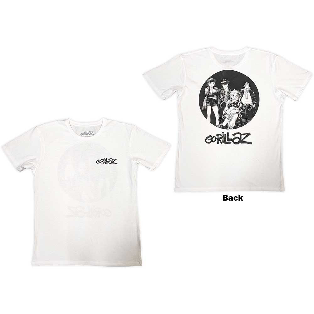 Image of Gorillaz Unisex T-Shirt: Song Machine Brush Logo (Back Print)