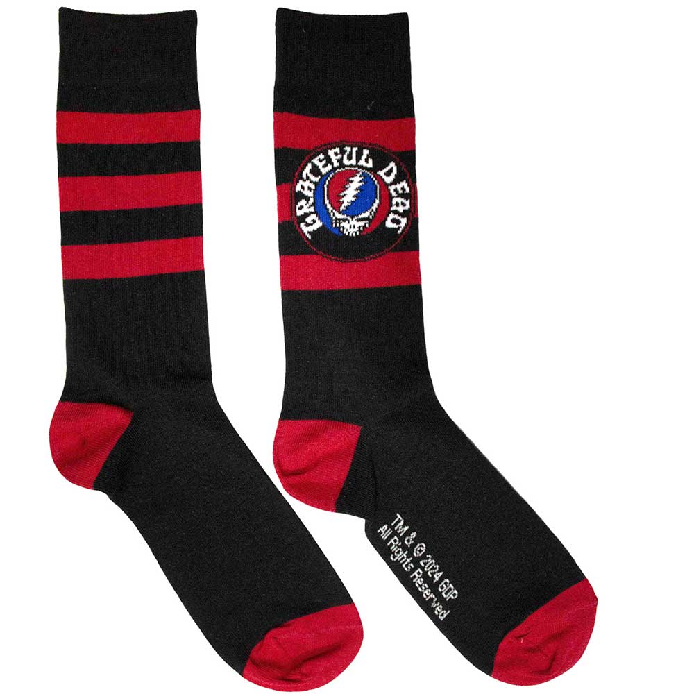 Image of Grateful Dead Unisex Ankle Socks: Steal Your Face Logo Rock Off