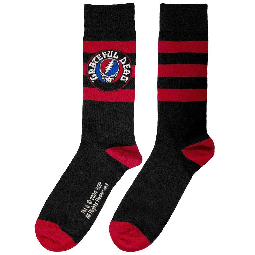 Image of Grateful Dead Unisex Ankle Socks: Steal Your Face Logo Rock Off