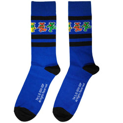 Image of Grateful Dead Unisex Ankle Socks: Dancing Bears Stripe