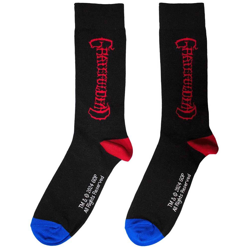Image of Grateful Dead Unisex Ankle Socks:  Vertical Mono Logo Rock Off