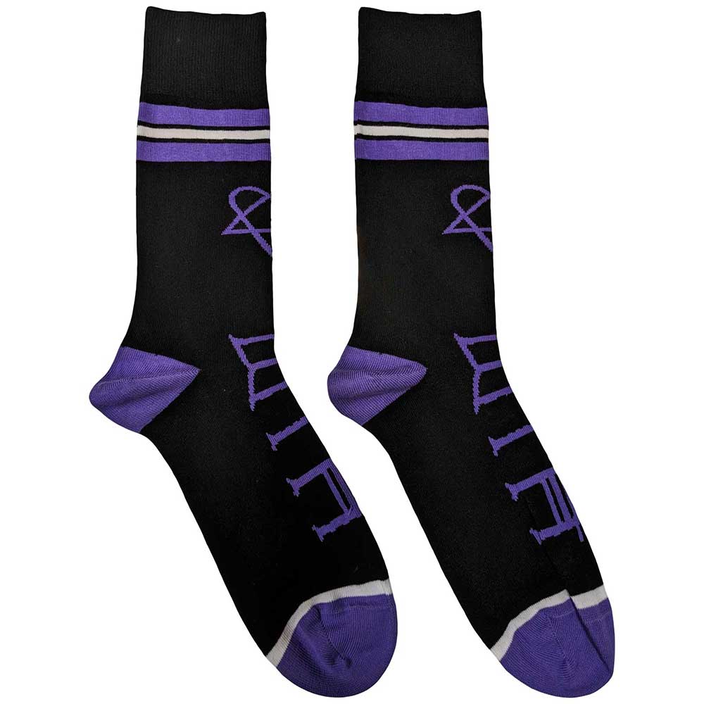 Image of HIM Unisex Ankle Socks: Heartagram & Logo Rock Off