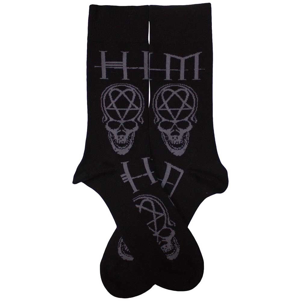 HIM Unisex Ankle Socks: Heartagram Skull