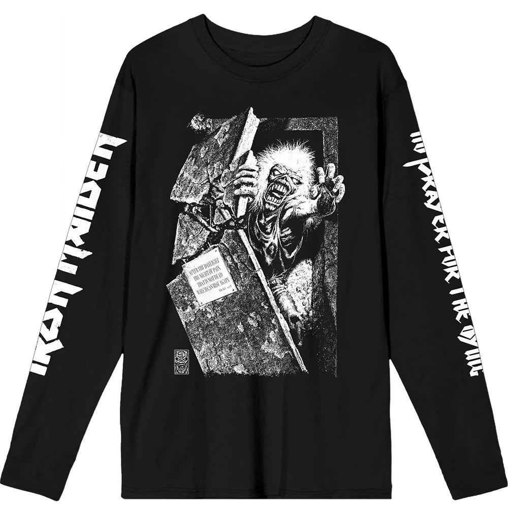 Image of Iron Maiden Unisex Long Sleeve T-Shirt: No Prayer Grave Isolated