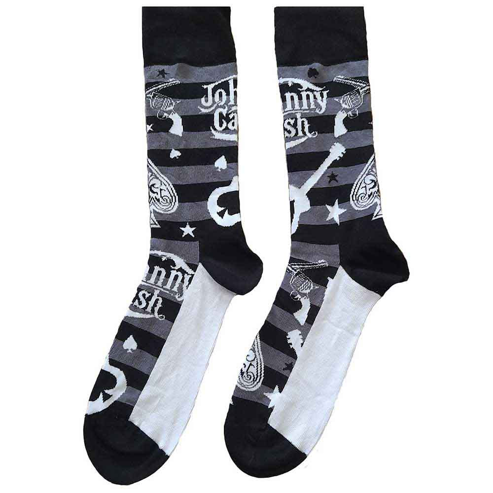 Image of Johnny Cash Unisex Ankle Socks: Guitars 'n Guns Rock Off