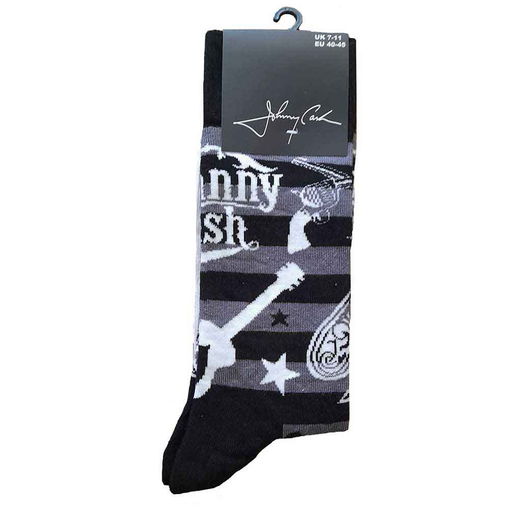 Johnny Cash Unisex Ankle Socks: Guitars 'n Guns