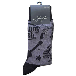 Image of Johnny Cash Unisex Ankle Socks: Guitars 'n Guns