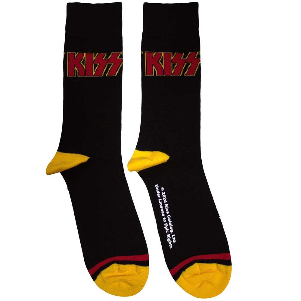 Image of KISS Unisex Ankle Socks: Red Logo Single Stripe Rock Off
