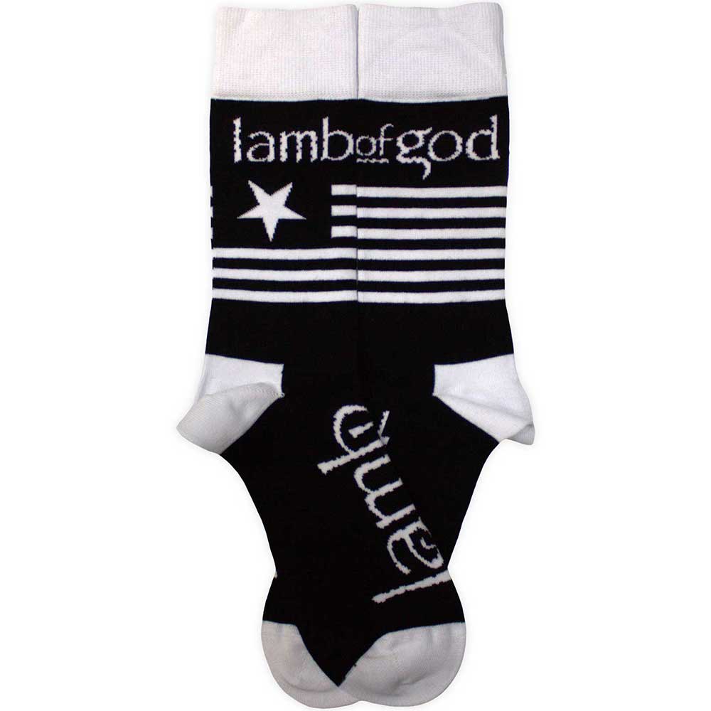 Image of Lamb Of God Unisex Ankle Socks: Flag Rock Off