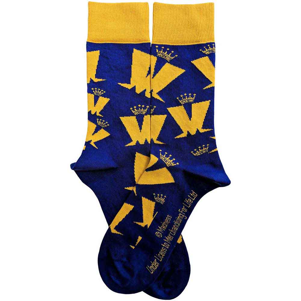 Image of Madness Unisex Ankle Socks: Crown & M Pattern Rock Off