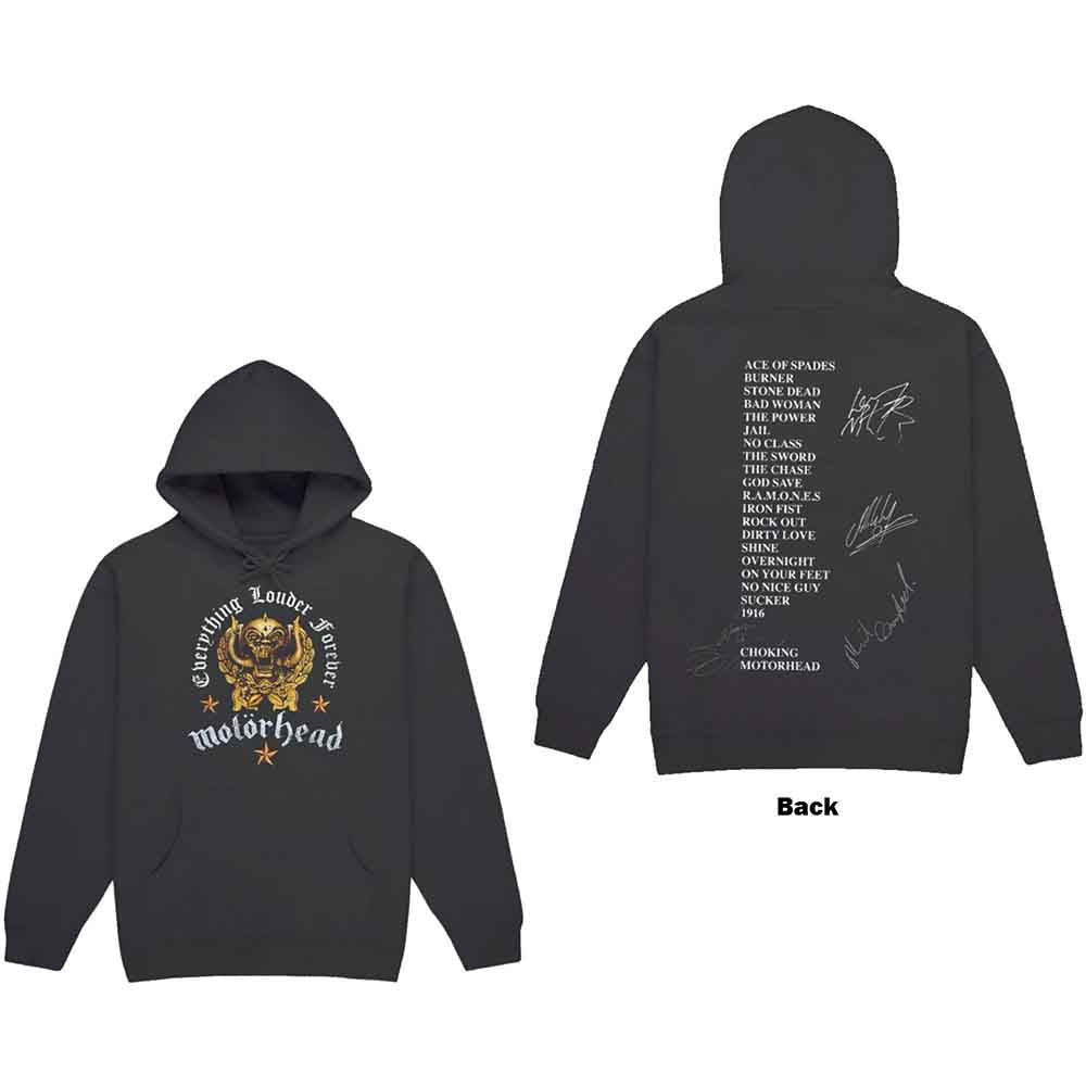 Motörhead Unisex Pullover Hoodie, Everything Louder Forever