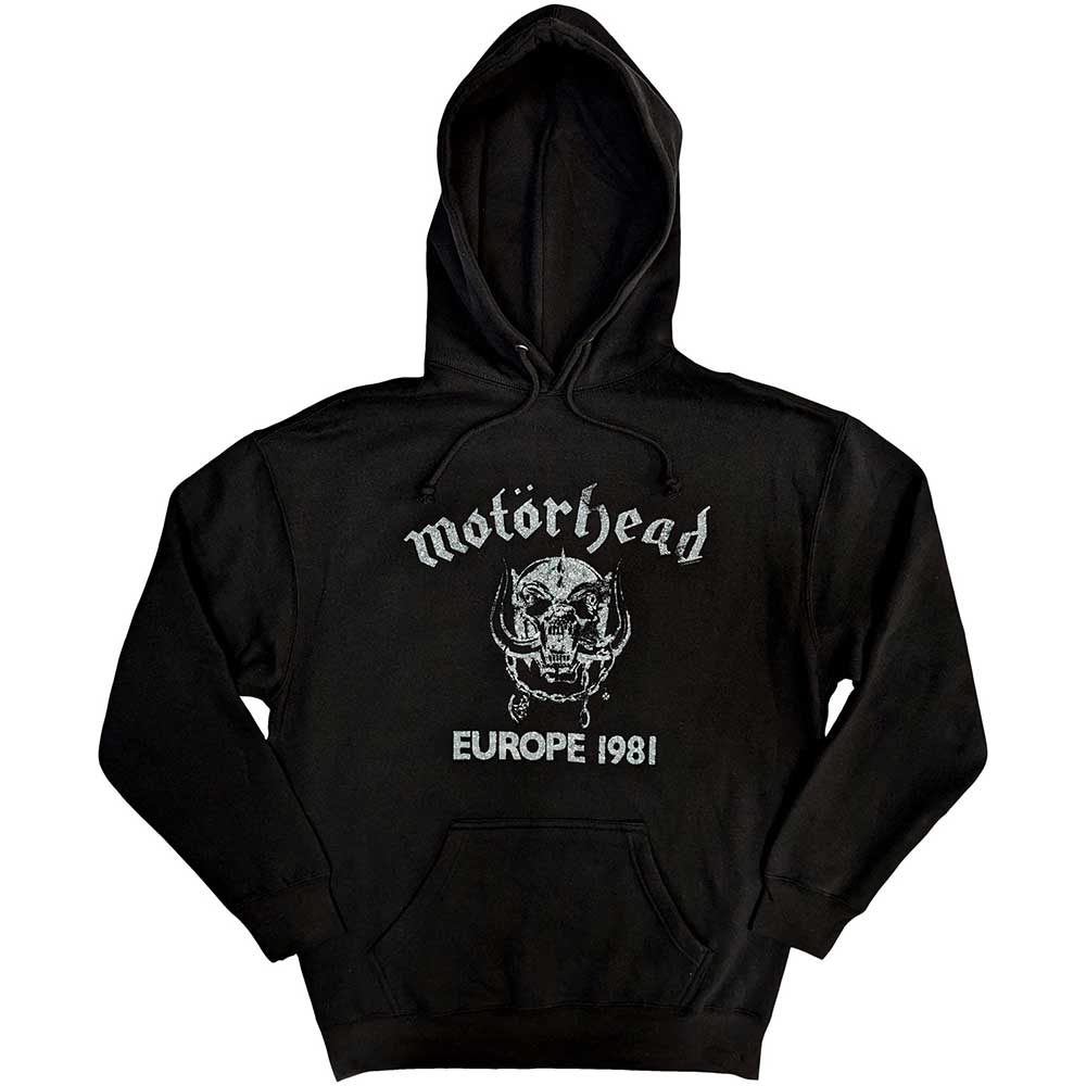 Motörhead Unisex Pullover Hoodie, Europe' 81