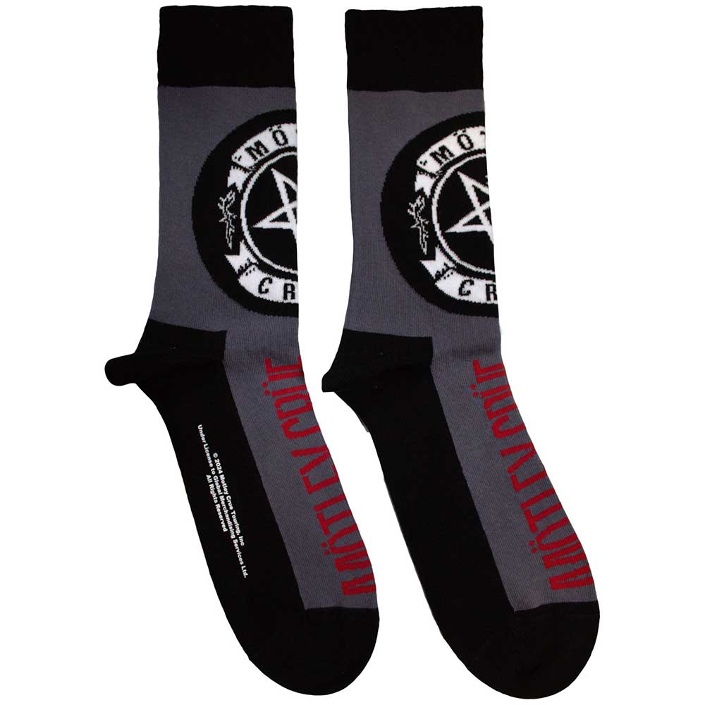 Image of Motley Crue Unisex Ankle Socks: Pentagram Circle Rock Off