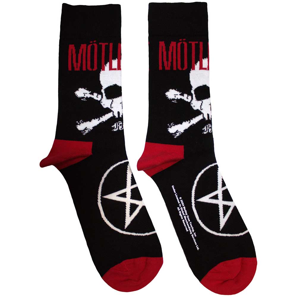 Image of Motley Crue Unisex Ankle Socks: Skull & Crossbones Rock Off