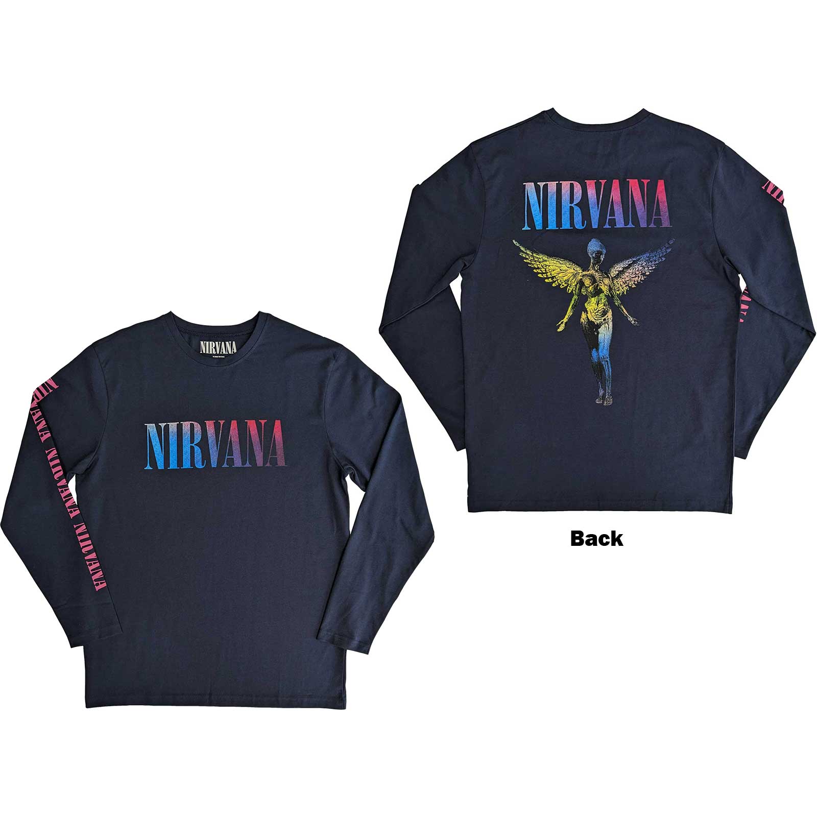 Image of Nirvana Unisex Long Sleeve T-shirt - Angelic Rock Off