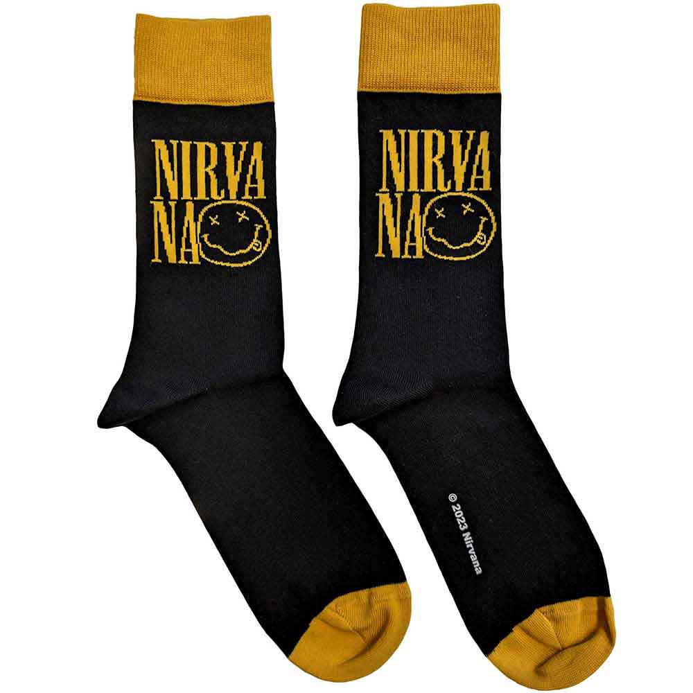 Image of Nirvana Unisex Ankle Socks: Logo Stacked Rock Off