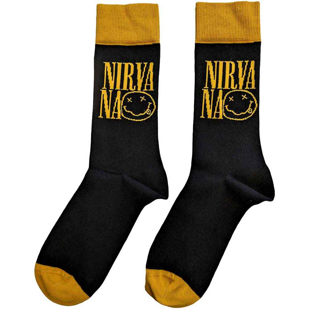 Image of Nirvana Unisex Ankle Socks: Logo Stacked Rock Off