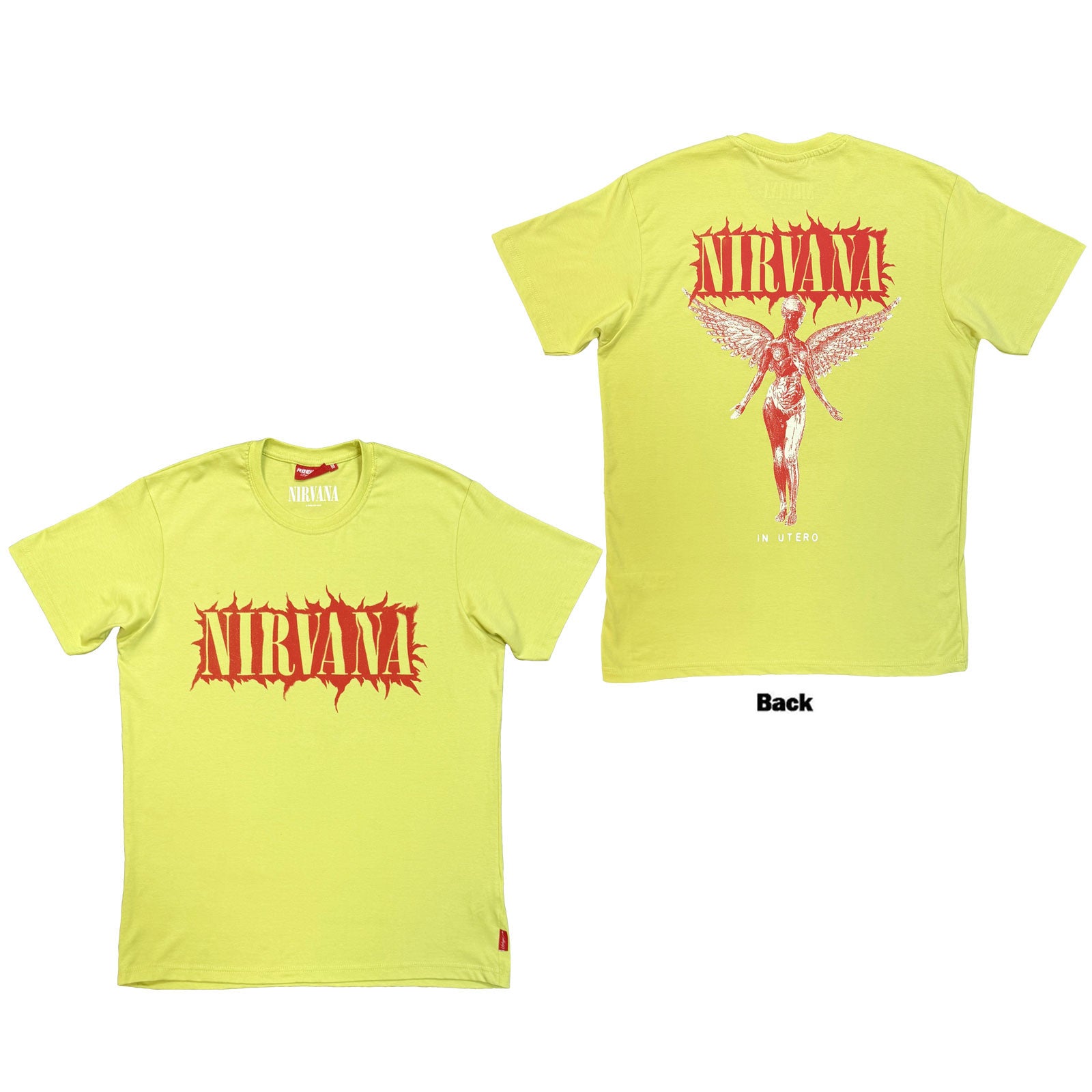 Image of Nirvana Unisex Unplugged T-Shirt: In Utero Angel (Back Print)