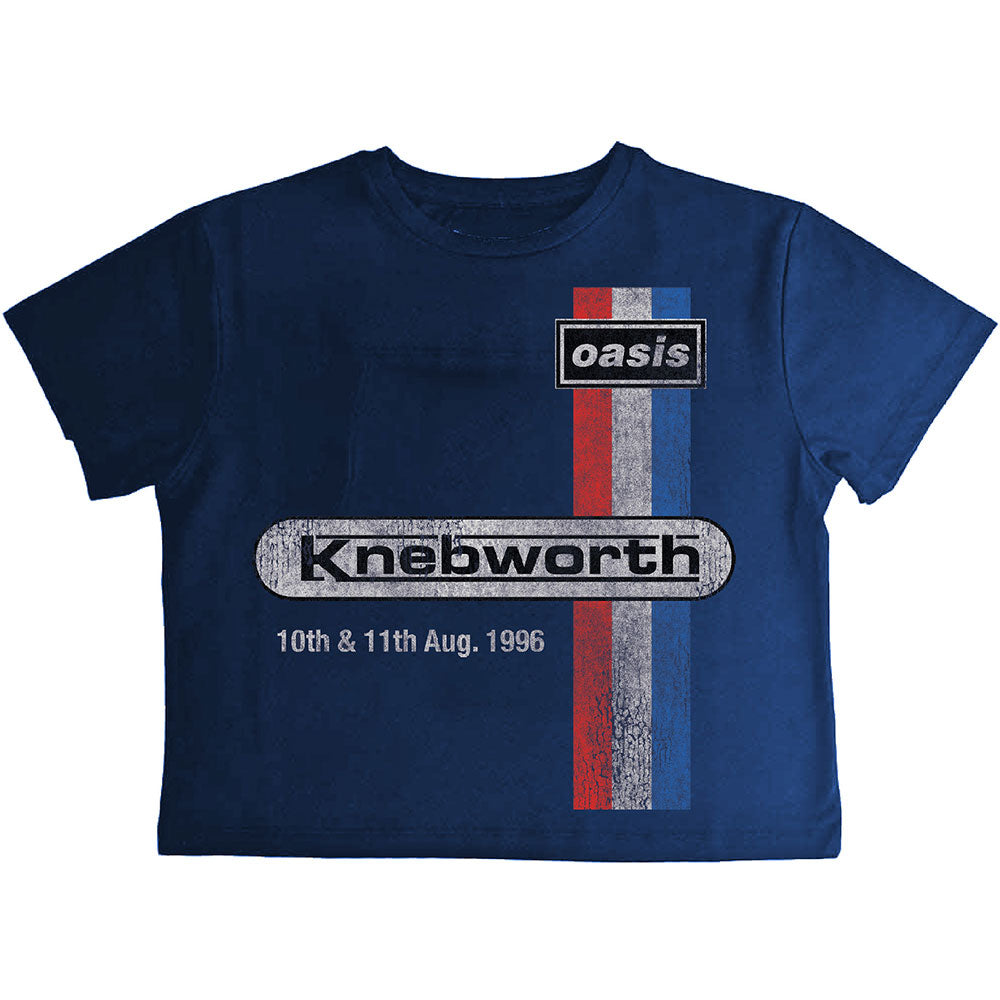 Image of Oasis Ladies Crop T-shirt , Knebworth '96 Rock Off