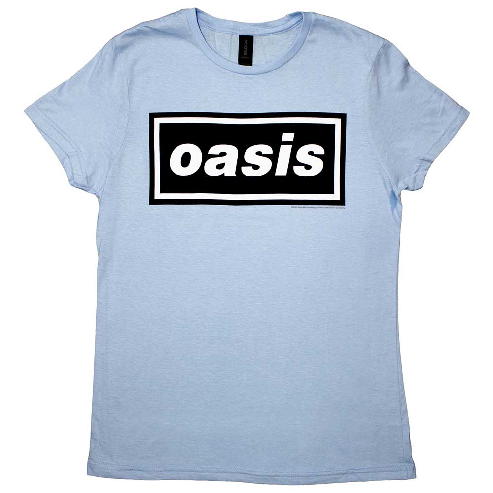 Image of Oasis Ladies T-shirt , Decca Logo Rock Off