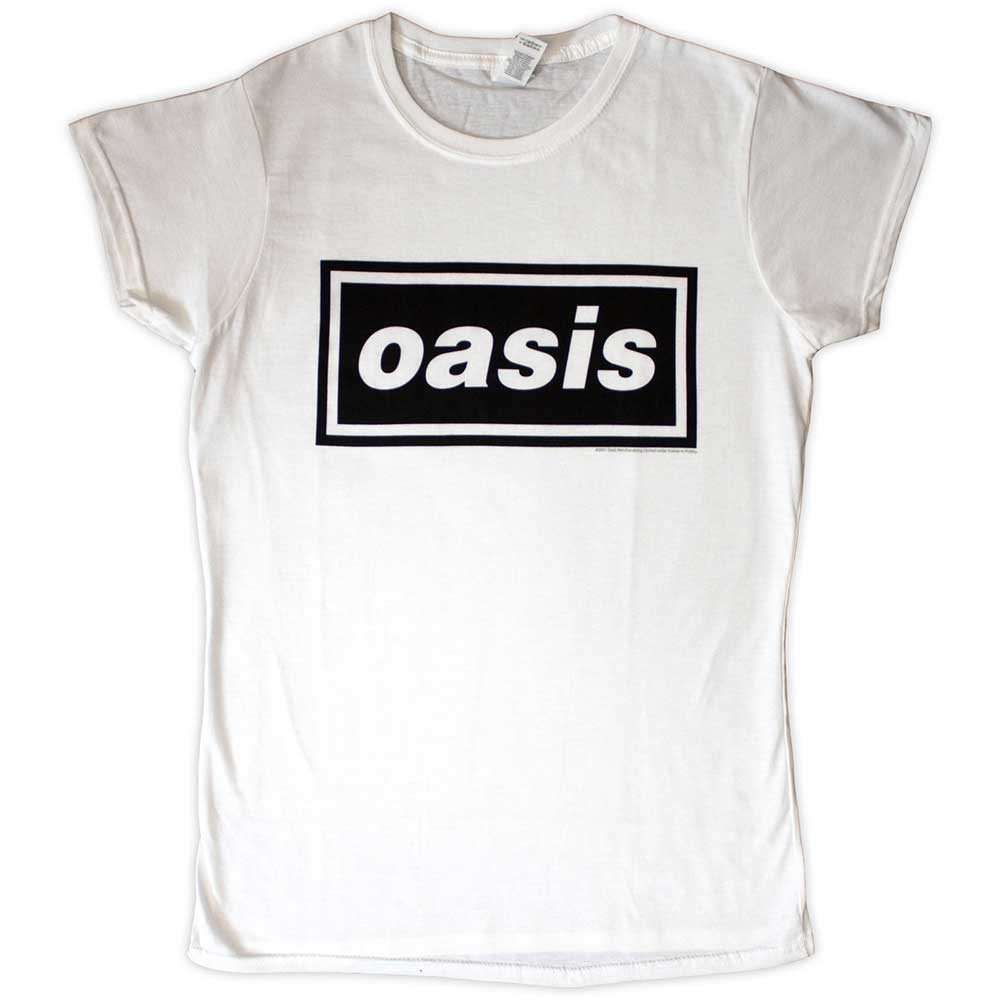 Image of Oasis Ladies T-shirt , Decca Logo Rock Off
