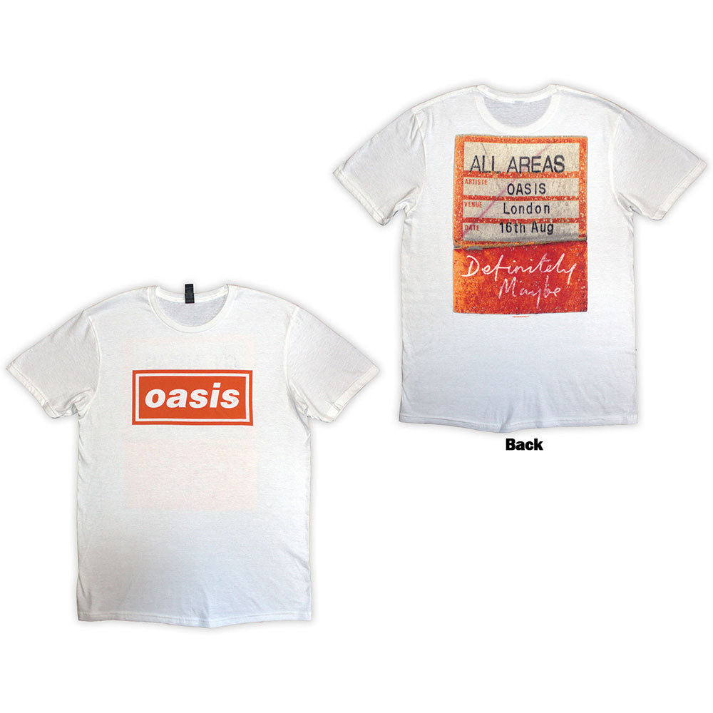Image of Oasis Unisex T-shirt , Definitely Maybe AAA Pass Rock Off