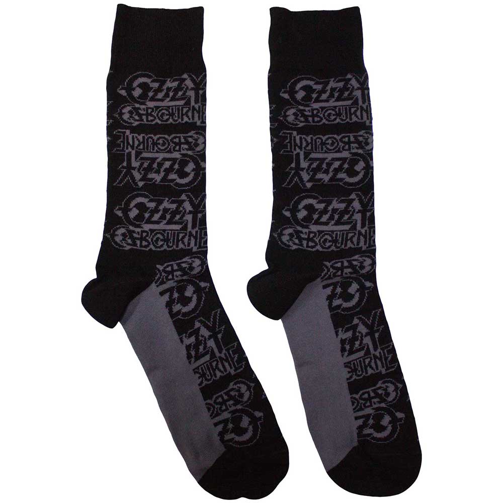 Image of Ozzy Osbourne Unisex Ankle Socks: Logo Repeat Rock Off