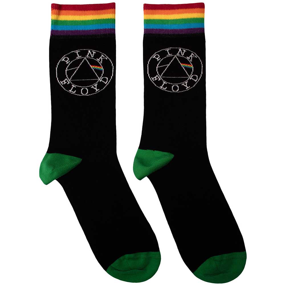 Image of Pink Floyd Unisex Ankle Socks: Circle Logo Rock Off