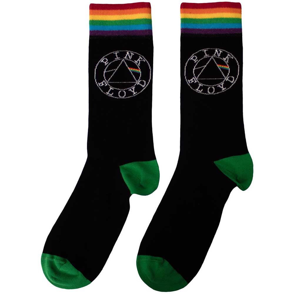 Image of Pink Floyd Unisex Ankle Socks: Circle Logo Rock Off